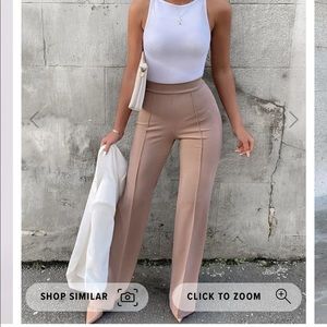 Victoria High Waisted Dress Pants - Taupe